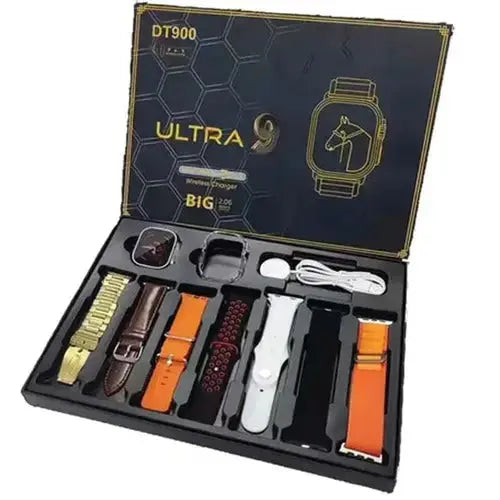 DT900 Ultra Watch + 7 Straps + Crystal Case ESHARAB
