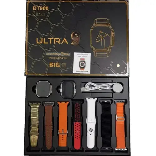 DT900 Ultra Watch + 7 Straps + Crystal Case ESHARAB